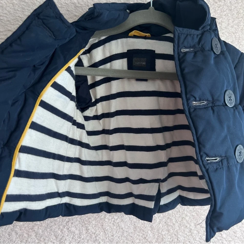 GAP Baby Blue Peacoat Puffer ColdControl With Hood Size 0-6‎ Months
